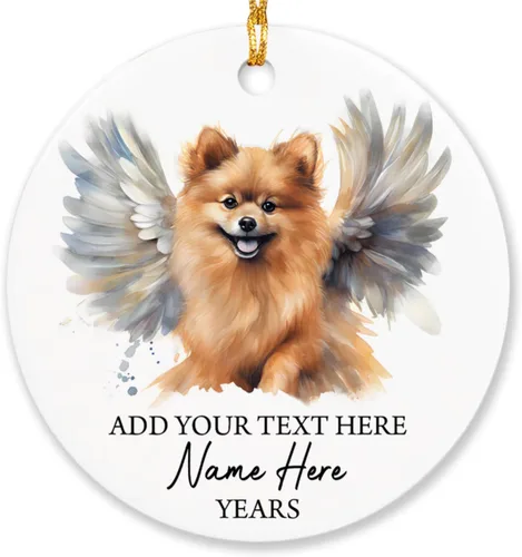 Vista 18 de Airedale Terrier - Adorno personalizado de alas de ángel para perro, regalo de pérdida de condolencias de mascotas, adorno de Navidad conmemorativo
