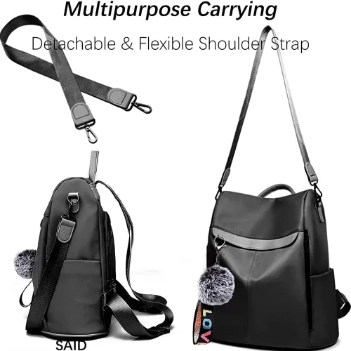 Vista 21 de Mochila para mujer, impermeable, antirrobo, bolsa de viaje, estiloA , L, Mochila