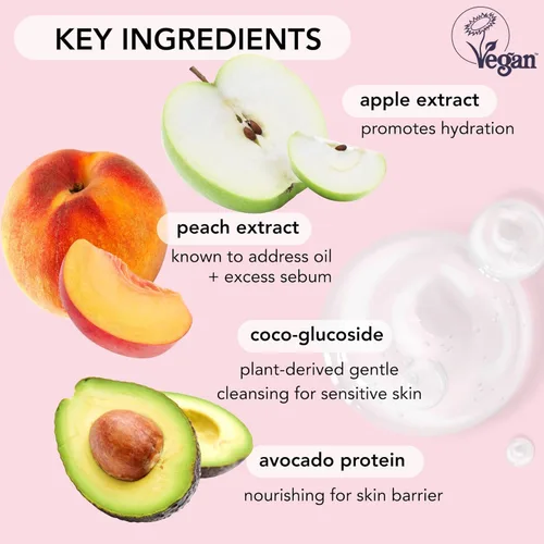 Vista 5 de Saturday Skin Limpiador facial hidratante de espuma con ingredientes naturales antienvejecimiento, removedor de maquillaje y lavado facial, sin