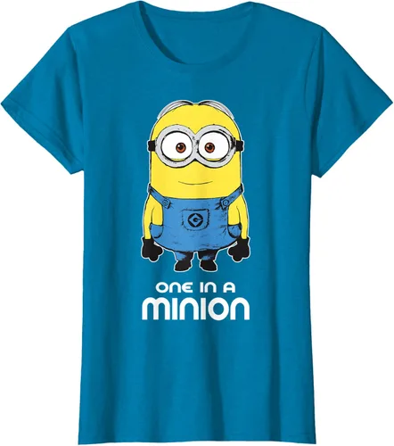 Vista 89 de Despicable Me Camiseta estampada Minions Bob One in A Minion Negro