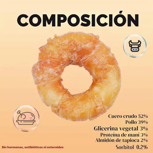 Vista 3 de Donas para perros, donas envueltas en pollo