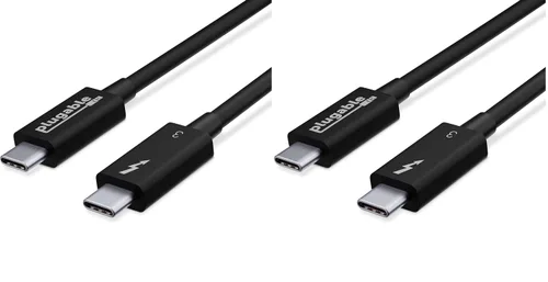 Vista 9 de Plugable Cable Thunderbolt 3 de 40 Gbps soporta carga de 100 W (20 V, 5 A), 2.6 pies / 31.5 in certificado por Thunderbolt, compatible con USB C