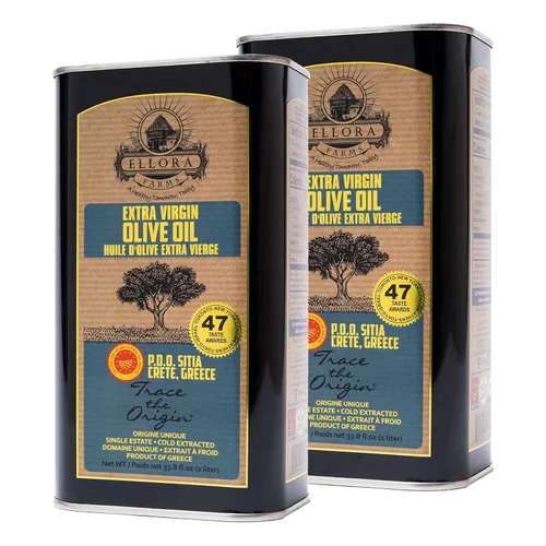 Vista 12 de Ellora Farms, Aceite de oliva virgen extra griego, DOP con certificación de finca única, ganador del premio de oro múltiple, rastreable, primera