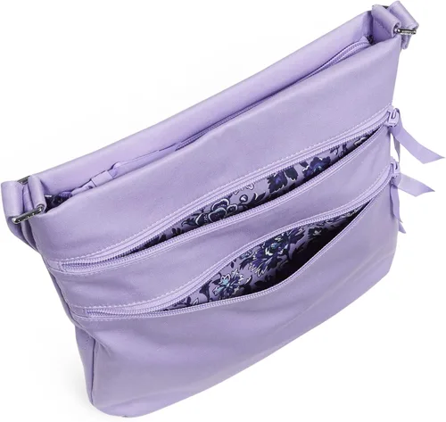 Vista 4 de Verabradley - Bolso cruzado de algodón con triple cremallera para mujer