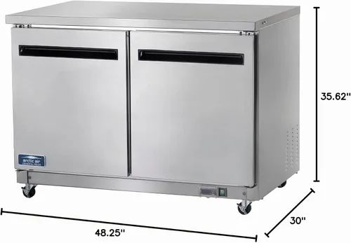Vista 6 de Refrigerador de carga frontal de 48 in Arctic Air AUC48R, 12 cu cuadrados.