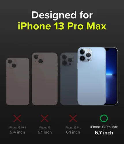 Vista 2 de Ringke Funda compatible con iPhone 13 Pro Max, delgada, transparente, no amarillea, con bisel elevado de policarbonato duro, revestimiento suave