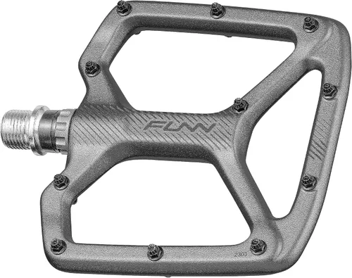 Vista 9 de Funn Python - Pedales planos de bicicleta - Pedales de bicicleta de plataforma ancha para bicicleta de montaña BMX/MTB, eje CrMo de 9/16 pulgadas