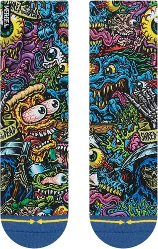 Vista 2 de MERGE4 Jimbo Phillips Jam - Calcetines de compresión para niños y niñas, impresionantes monstruos, cómodos y duraderos