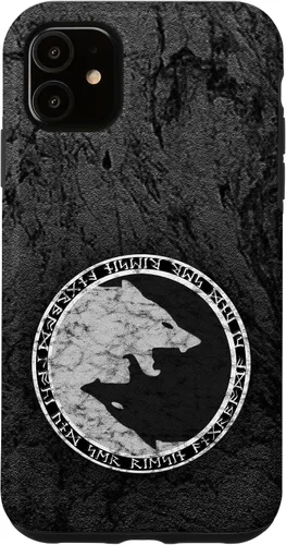 Vista 8 de Fenrir Wolf of Odin in Circle of Norse Runes Case for iPhone 17