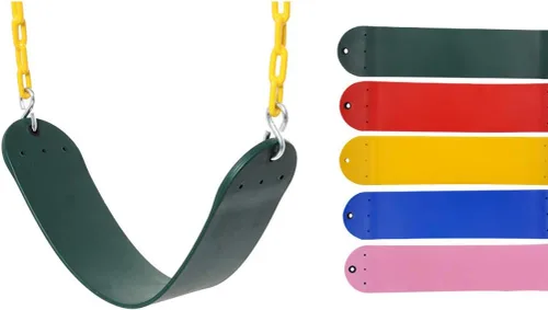 Vista 5 de Juego de asientos de columpio REEHUT; resistente con cadena de 66 pulgadas recubierta de plástico; juego de accesorios de reemplazo de asiento