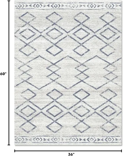Vista 216 de jinchan Alfombra marroquí de pasillo 2x6 - Alfombra de pasillo lavable a máquina para cocina, alfombra moderna geométrica suave de pelo bajo