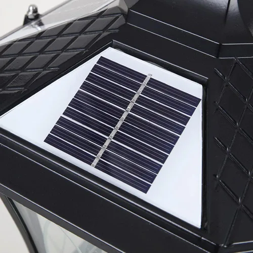 Vista 5 de Luces de poste al aire libre, luz solar nórdico IP55 para exteriores, impermeable, luz de jardín para el hogar, valla de puerta, luz de jardín Latón