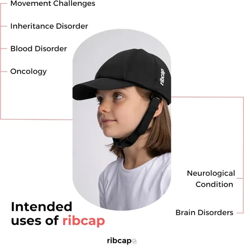 Vista 8 de Ribcap Casco médico para niños Gorra de béisbol con correa para la barbilla Casco suave para epilepsia Casco protector para convulsiones