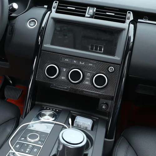 Vista 4 de YIWANG - Cubierta para panel de ventilación de coche de fibra de carbono 100% auténtica, para Land Rover Discovery 5 LR5 L462 2017-2020, accesorios