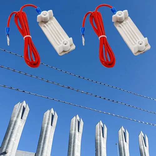 Vista 4 de Paquete de 2 conectores eléctricos de cinta de cerca, conector Polytape a Polytape para Energizer, con cable de 35.4 in (a energizador)