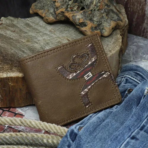 Vista 3 de HOOEY Cuero Bi-Fold Hombre, Hands-Up- Estampado Nómada, Talla única, 2812937