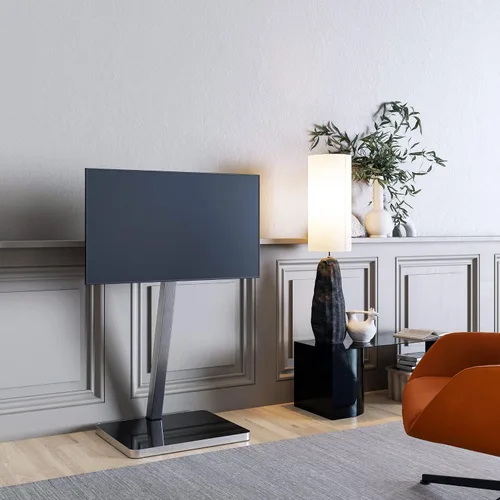 Vista 12 de SONOROUS PL-2510 - Soporte de TV premium para sala de estar y dormitorio, moderno soporte de piso de lujo con soporte giratorio y base de vidrio