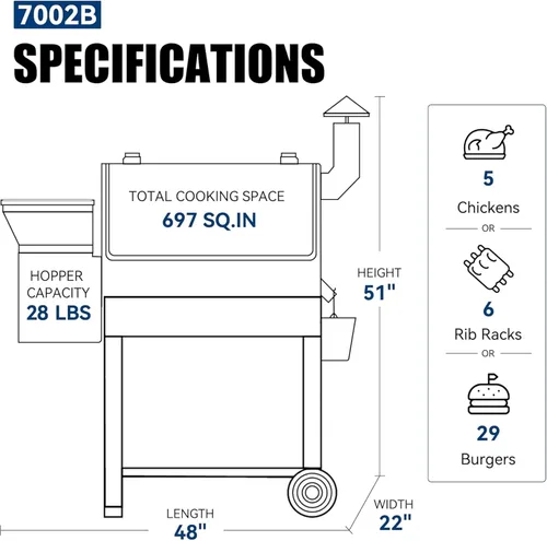 Vista 2 de Z grills ZPG-2020 - Asador y ahumador de pellets de madera