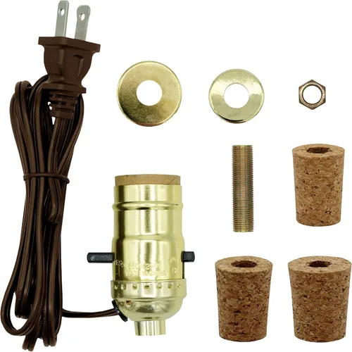 Vista 7 de Creative Hobbies Kit de lámpara de botella precableada, convierte fácilmente cualquier botella en una lámpara, hazlo tú mismo, sin necesidad