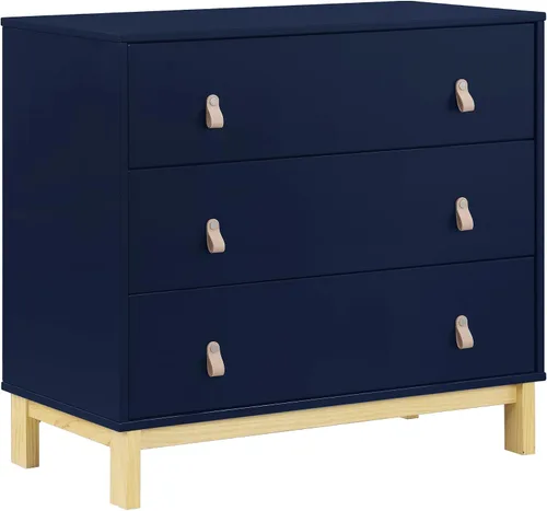 Vista 11 de babyGap Legacy 3 Drawer Dresser with Leather Pulls and Interlocking Drawers by Delta Children, Ebony/Natural Ébano/Natural
