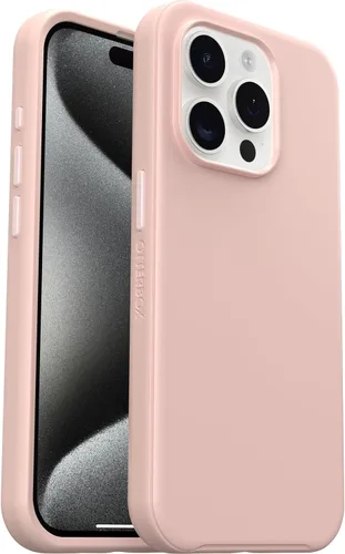 Vista 5 de OtterBox Funda de la serie Symmetry para iPhone 15 Pro (solamente) - Zapatillas de Ballet (Rosa), Se Acopla a MagSafe, Ultra-Elegante, Bordes
