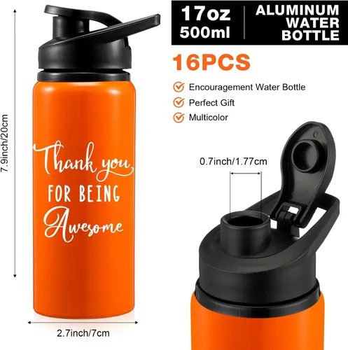 Vista 2 de Pinkunn 16 botellas de agua de agradecimiento a los empleados para graduación, regalos de agradecimiento para personal del equipo, compañeros