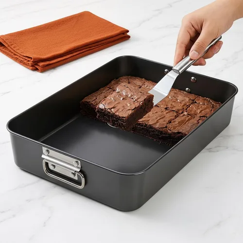 Vista 7 de Jucoan Sartén para lasaña de 3 pulgadas de profundidad, 16 x 11.5 pulgadas, cacerola grande para horno, platos antiadherentes para hornear, bandeja