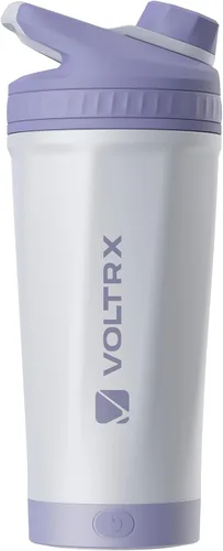 Vista 7 de VOLTRX ChillMix - Botella agitadora aislada de acero inoxidable, mezclador eléctrico recargable por USB C, vasos agitadores para batidos