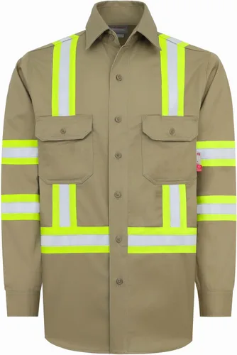 Vista 11 de Titicaca FR Shirt Flame Resistant Work Shirt Men's Cotton 7.5oz Welding Shirt