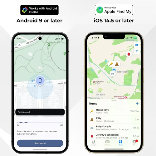 Vista 10 de ROAM SMART TRACKER - Rastreador Bluetooth y localizador de artículos para llaves, equipaje, equipo para niños y mascotas, (iOS, Android), sin Negro