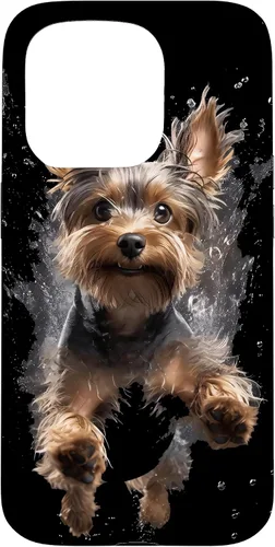 Vista 14 de Funda submarina para iPhone 16 Yorkshire Terrier buceo para perros
