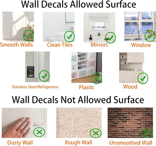 Vista 7 de Calcomanías de espejo floral, calcomanías de pared de flores, calcomanías de pared para despegar y pegar, gráficos estéticos, decoración de baño