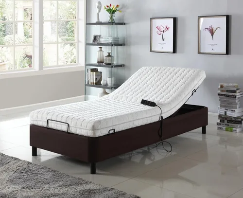 Vista 3 de Home Life - Marco de cama eléctrico ajustable con control remoto, color marrón lino, tamaño King dividido ajustable doble, am272