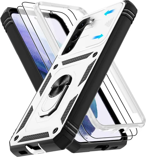 Vista 276 de Gritup Funda para Google Pixel 6 con cubierta deslizante para cámara y protector de pantalla (2 unidades), soporte de anillo giratorio 360°, funda