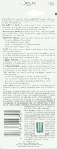 Vista 3 de Máscara para pestañas "Mariposas Voluminosas" L'Oreal Paris, 0.22 onzas, paquete de de 1, Negro
