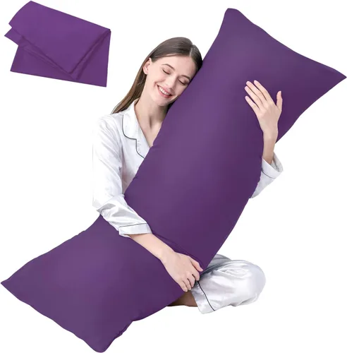 Vista 22 de DOWNCOOL Relleno de almohada de cuerpo completo de lujo con funda de fibra, almohada corporal ultrasuave para dormir, inserto de almohada de cama