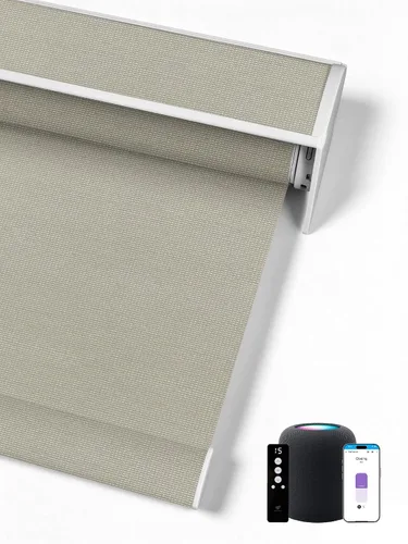 Vista 40 de SmartWings Persianas Enrollables Inteligentes Motorizadas con Filtro de Luz, Persianas Eléctricas con Control Remoto para Ventanas Compatibles