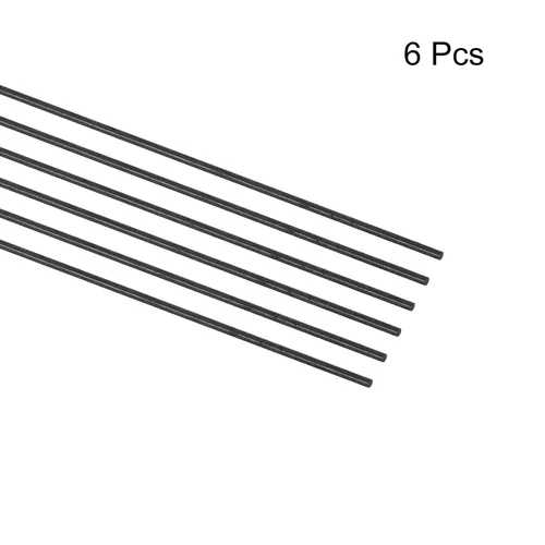 Vista 3 de MECCANIXITY Varilla de fibra de carbono, 0.020 in x 3.937 in para avión RC DIY herramienta ala tubo brazo cuadricóptero, paquete de 6