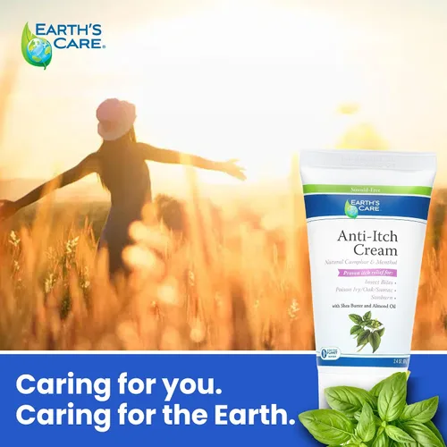 Vista 9 de Earth's Care Crema antipicazón, extra fuerte, alivia quemaduras solares, erupciones e irritaciones menores de la piel, 2.4 onzas