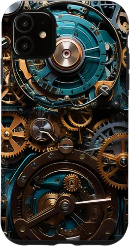 Vista 8 de Mechanical Steampunk Gears Internal Cogwork Mechanism Case for iPhone 17