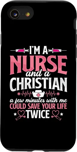 Vista 18 de iPhone 16 Christian Nurse Jesus God Funny Nursing RN LPN CNA - Funda para mujer