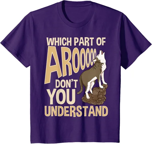 Vista 25 de What Part Of Aroooo Don't You Understand Husky - Camiseta para perro, Negro, S