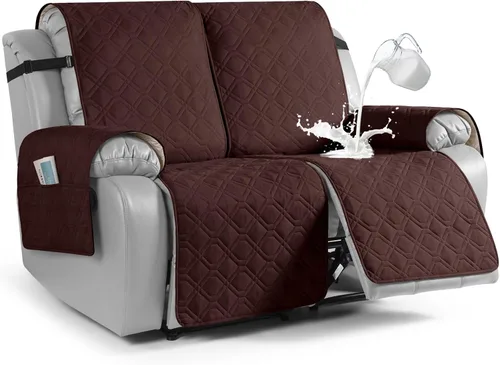 Vista 36 de VANSOFY Funda impermeable para sofá reclinable, lavable, funda para sofá reclinable de 1 pieza, protector de muebles con correas elásticas, bolsillo