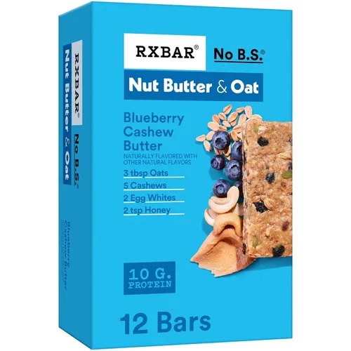 Vista 9 de RXBAR Barras de mantequilla de nuez y avena con proteína, snacks de proteína, mantequilla de arándano y anacardo (6 cajas, 30 barras)