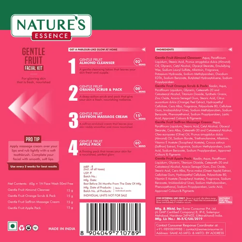 Vista 7 de Nature's Essence - Kit facial de frutas suaves (1.59 oz+1.0 fl oz)