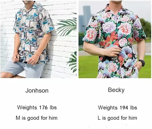 Vista 5 de Camisas hawaianas para hombre, manga corta, ajuste regular, camisas florales para hombre