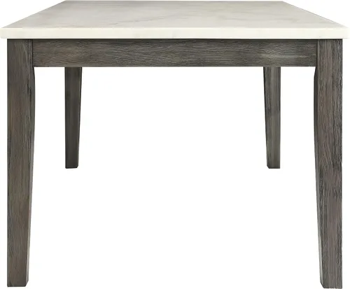 Vista 5 de ACME Mesa de comedor Merel - Mármol blanco y roble gris