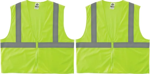 Vista 3 de Ergodyne unisex adult Reflective Safety Vest, High Visibility Mesh, Closure