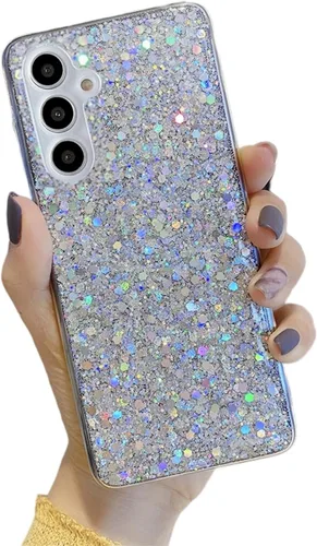 Vista 20 de YTanazing Funda para Samsung Galaxy S24 FE con purpurina, bonita funda con diamantes brillantes para mujeres y niñas, fundas de goma delgada a