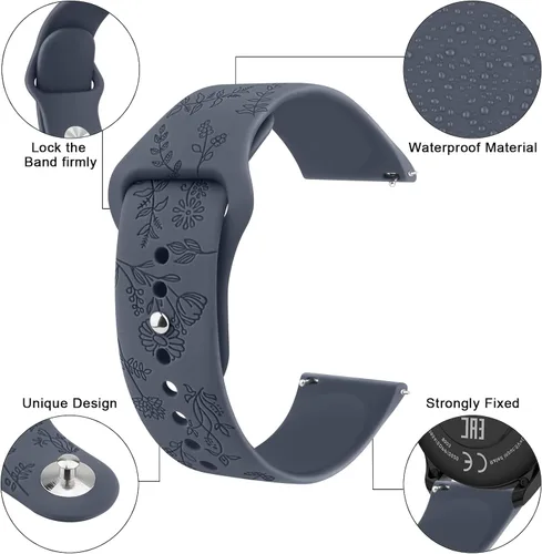 Vista 2 de Meliya Veryfit - Correas de reloj inteligente, correas de reloj de 22mm para IDW13 IDW16 IDW19 IDW26 IDW28 Smartwatch, correa de repuesto deportiva